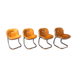 4 "Sabrina" chairs by Gastone Rinaldi for Rima from the 70s