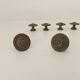 Pair of antique furniture knob handles in solid gilded brass