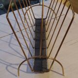 vintage metal magazine rack 1950