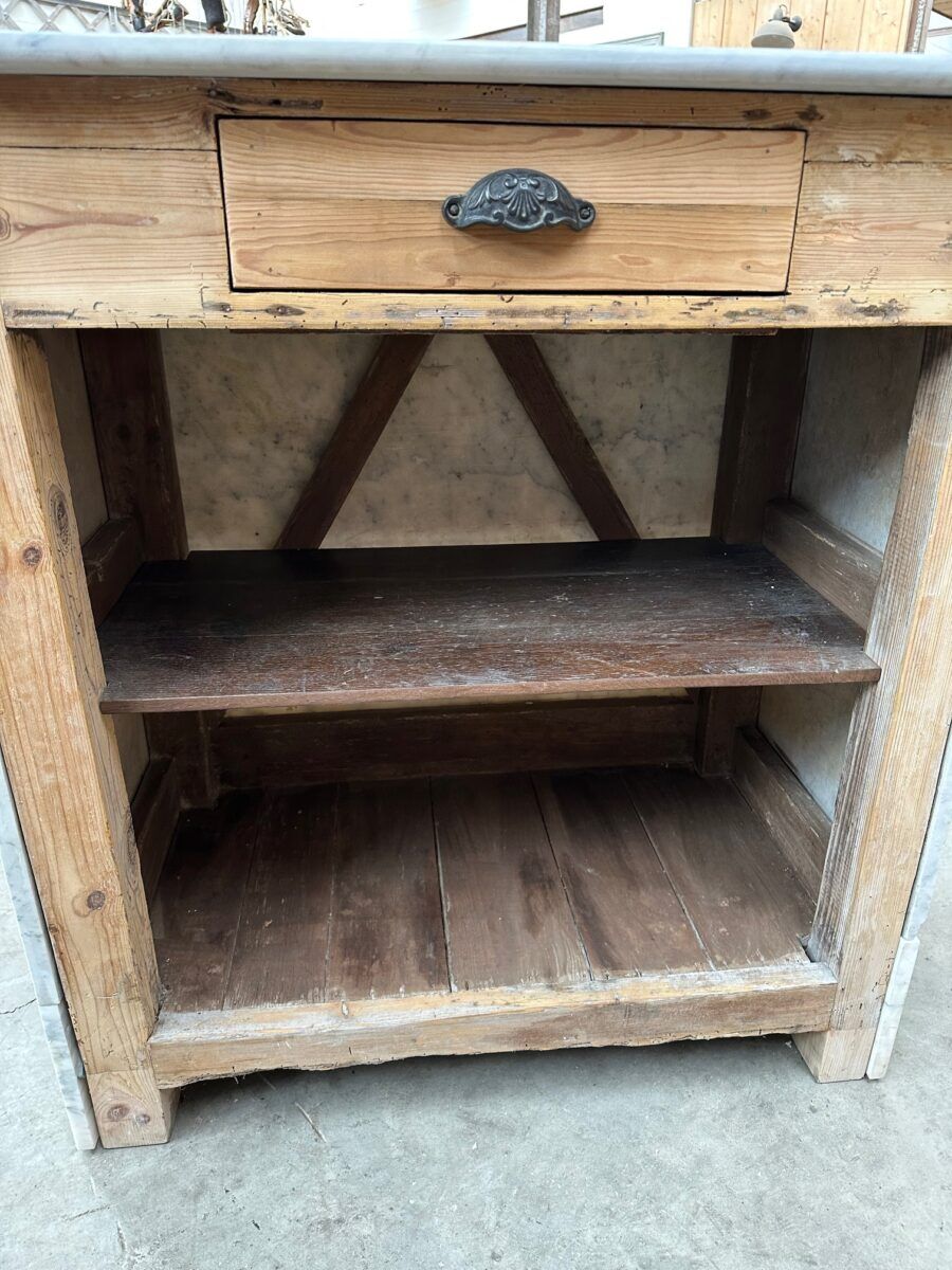 Bakery counter from the early 20th century in marble