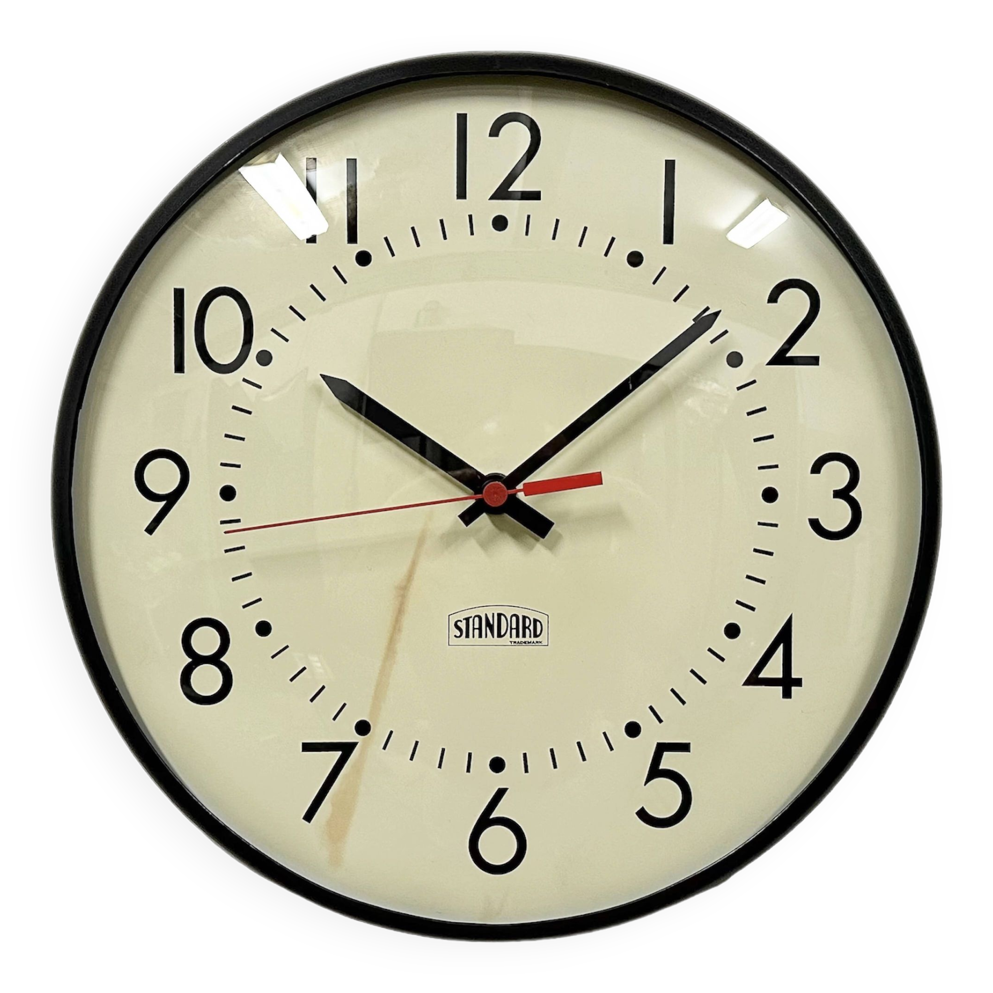 Vintage school wall clock from standard electric, 1980s