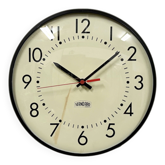 Vintage school wall clock from standard electric, 1980s