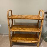 Vintage rattan shelf