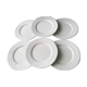 6 Large flat plates in white Limoges porcelain