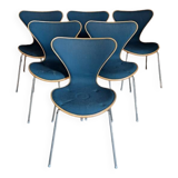 Set of six "Sjuan" chairs by Arne Jacobsen for Fritz Hansen