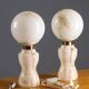 Pair of glass table lamps, 1970s–80s