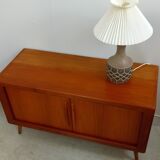 Danish teak sideboard with tambour doors