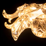 Vintage Leucos pendant lamp made of Murano glass.