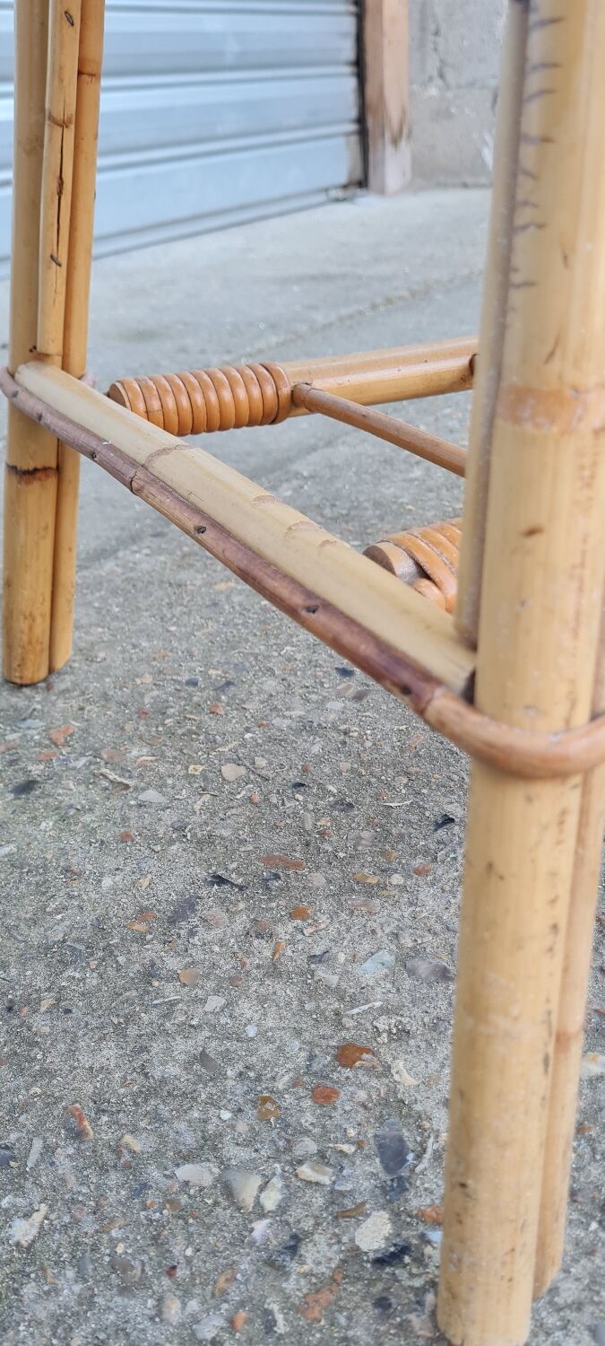 Rattan coffee table 50s