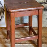 Workshop stool in old solid wood