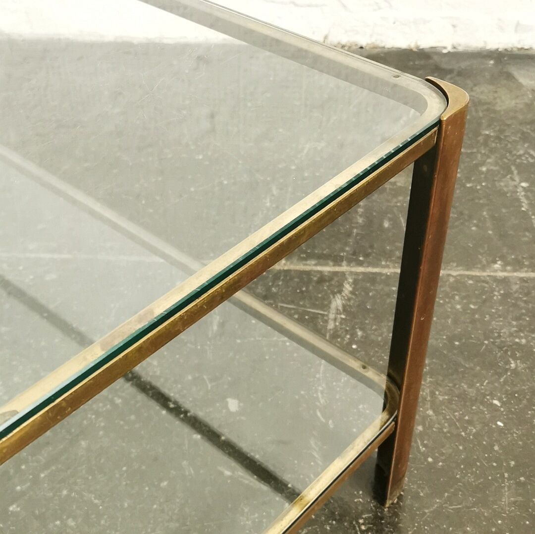 Bronze and glass coffee table 1960