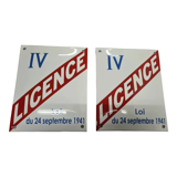 Enamelled plates license IV