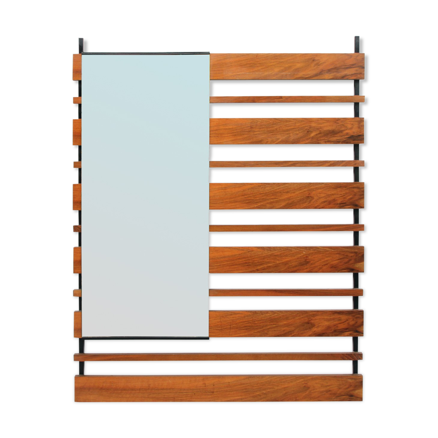 Wall mirror in walnut 60 - 80x106cm