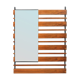 Wall mirror in walnut 60 - 80x106cm