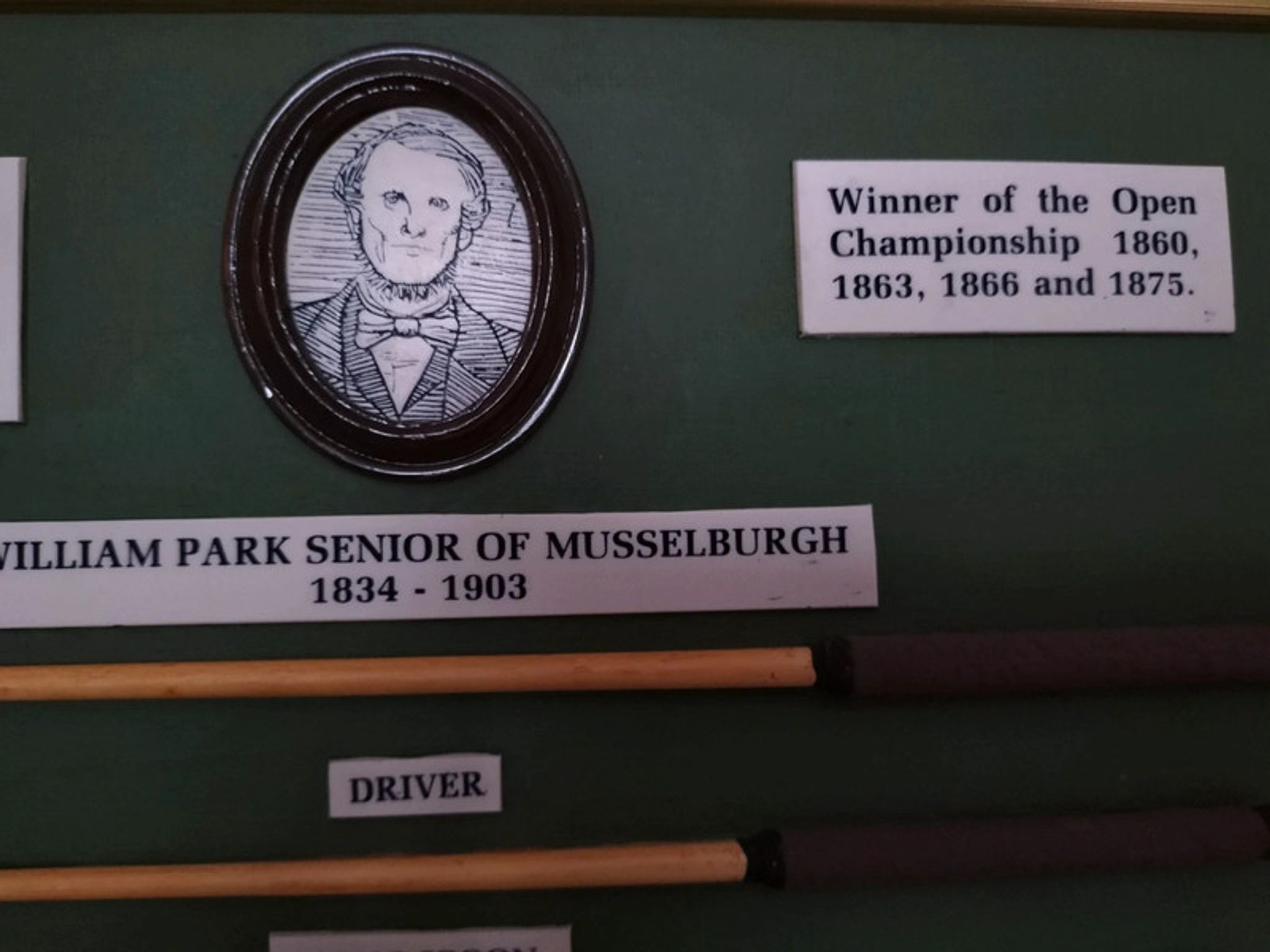 Vintage frame collection golf william park senior of musselburgh 1834- 1903