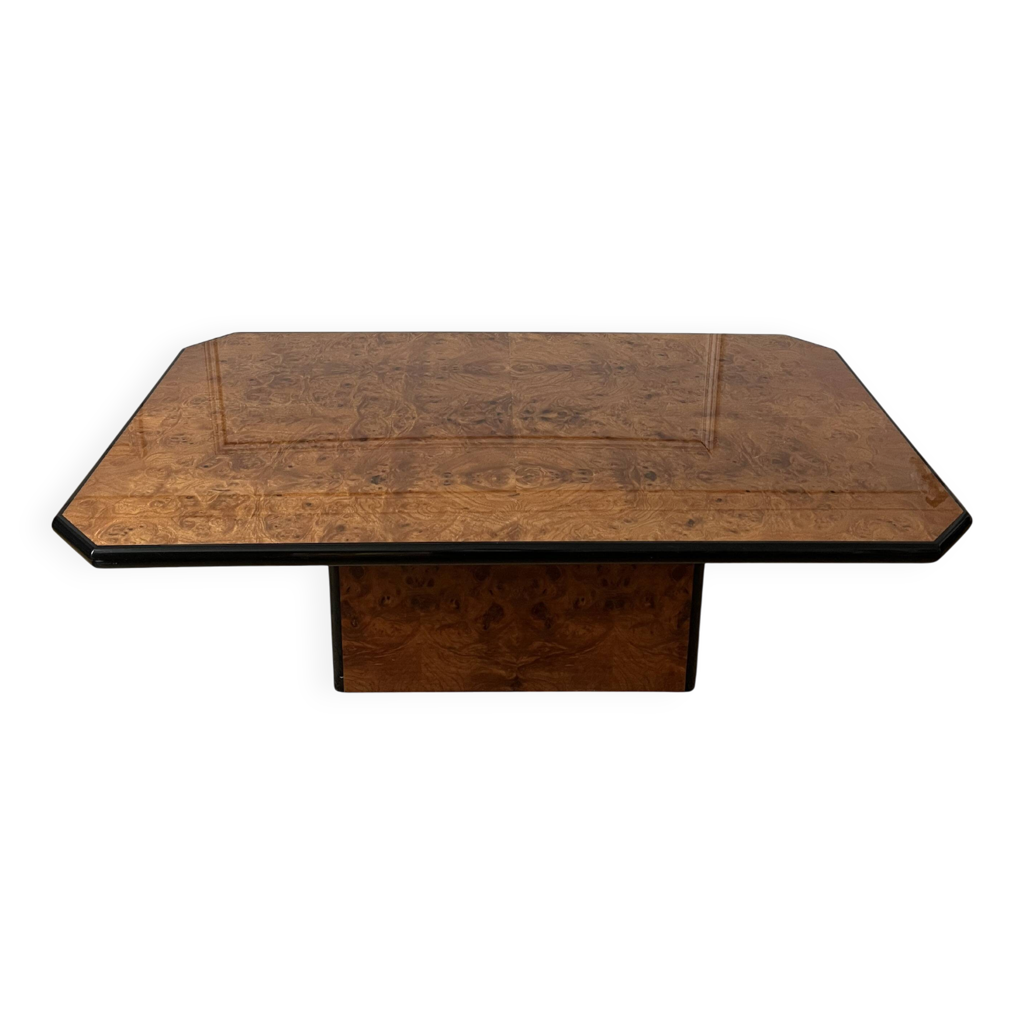 Table basse en loupe d’orme, 1970