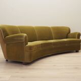 Green velour sofa, Danish design, 1960s, production: Denmark