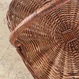 Vintage Rattan Log Basket