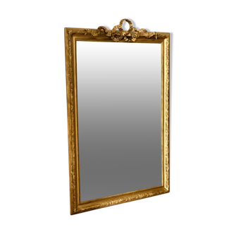 Old mirror gilded pediment knot 90x135cm