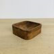 60s teak pocket emptier, square