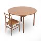 Plateau de table rond en teck, années 1960