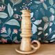 Vintage wooden turned candle holder