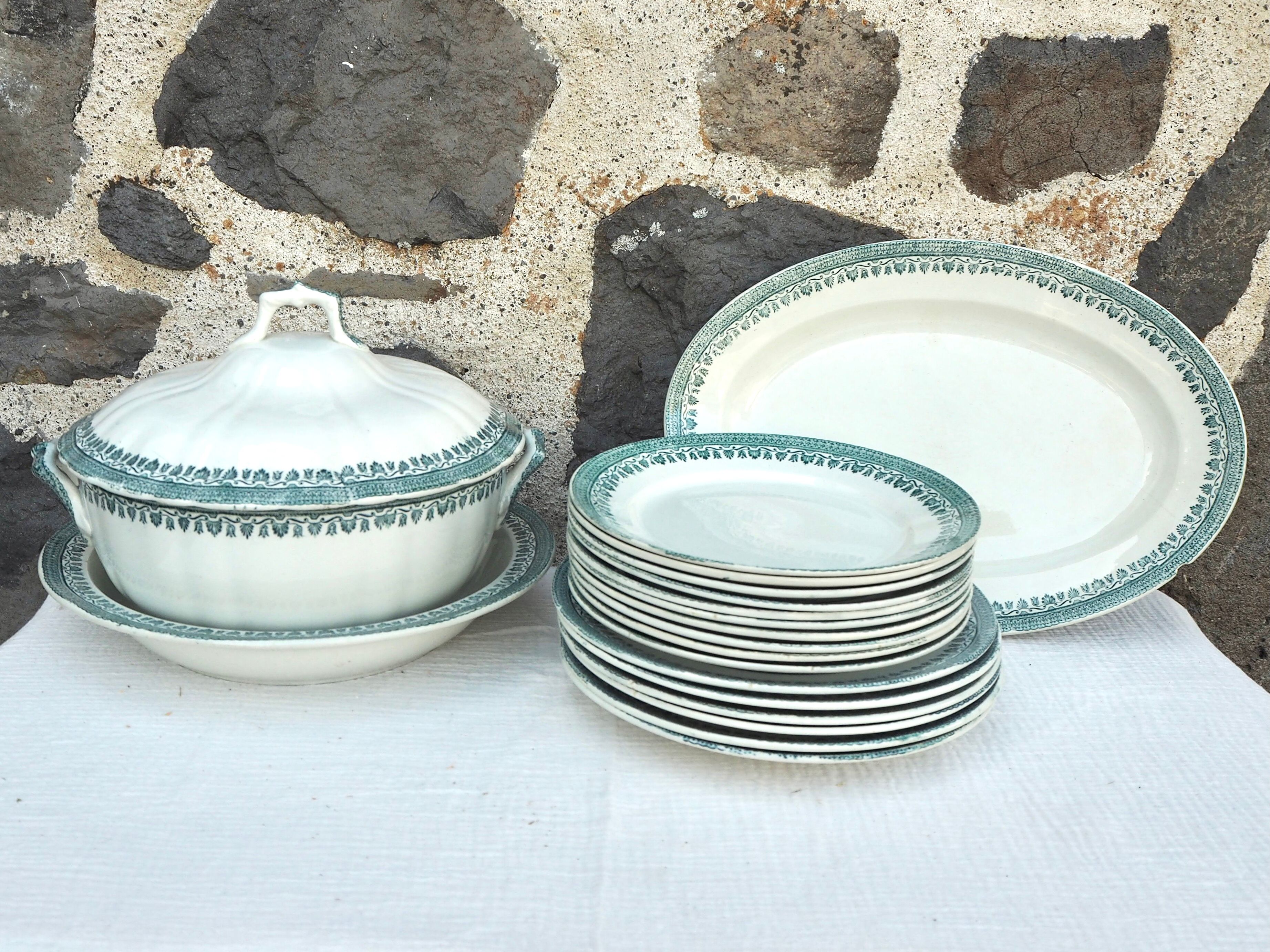Set de 6 assiettes à dessert Terre de fer modèle Service Congo