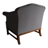 Gray boucle lounge chair | Sweden | 1940s