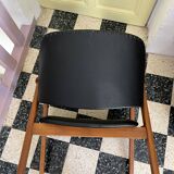 Black skai armchair by Cees Braakman for Pastoe 1950