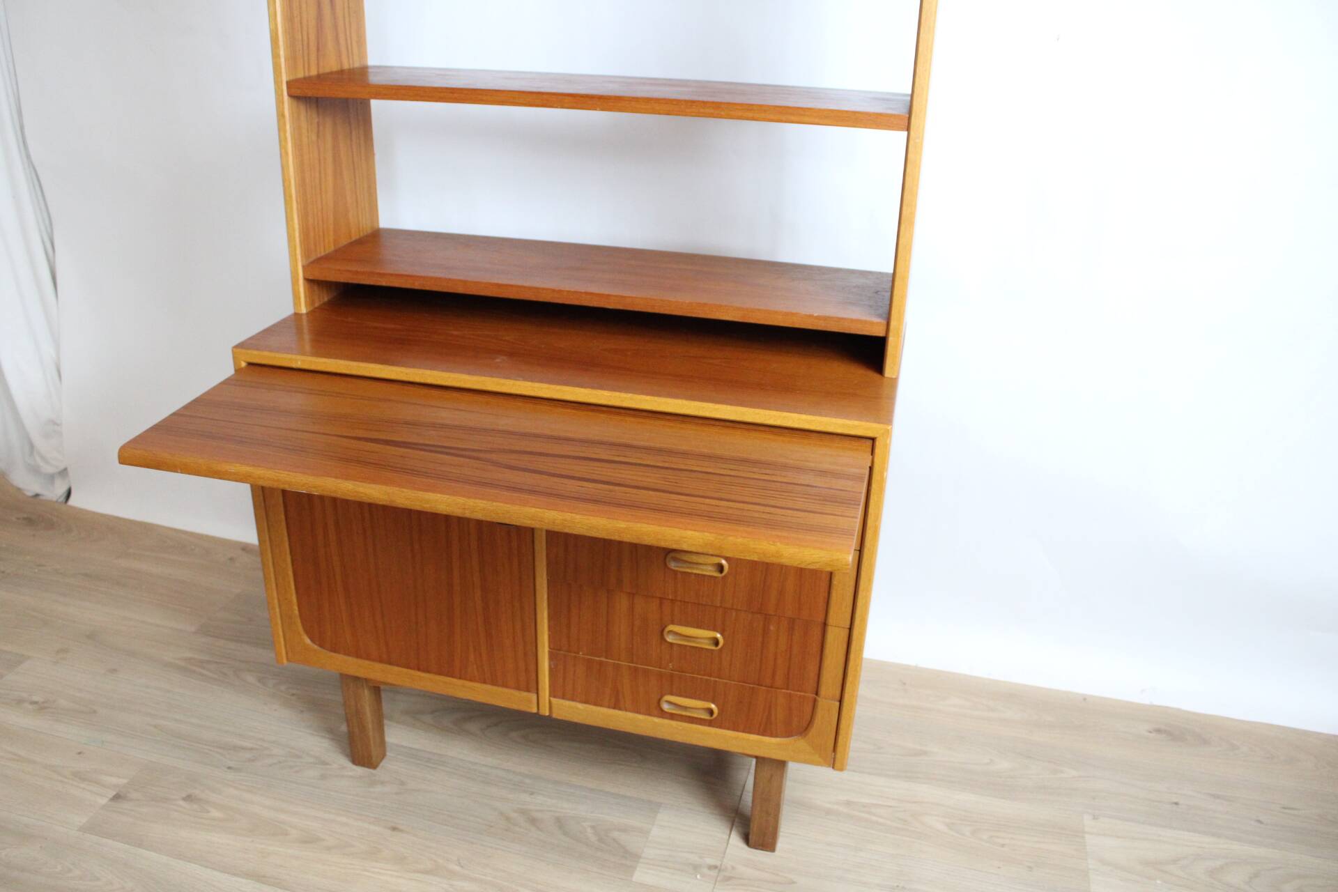 Bibliothèque multifonction vintage en teck 1960 DK