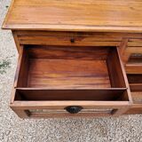 Grain chest of drawers with 9 glass drawers