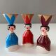 5 Vintage candle holders angels, Christmas decoration, Erzgebirge