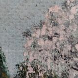 Painting on wood signed