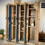 Ancien vestiaire en bois 4 portes