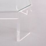 Table basse octogonale Lucite David Lange années 1970