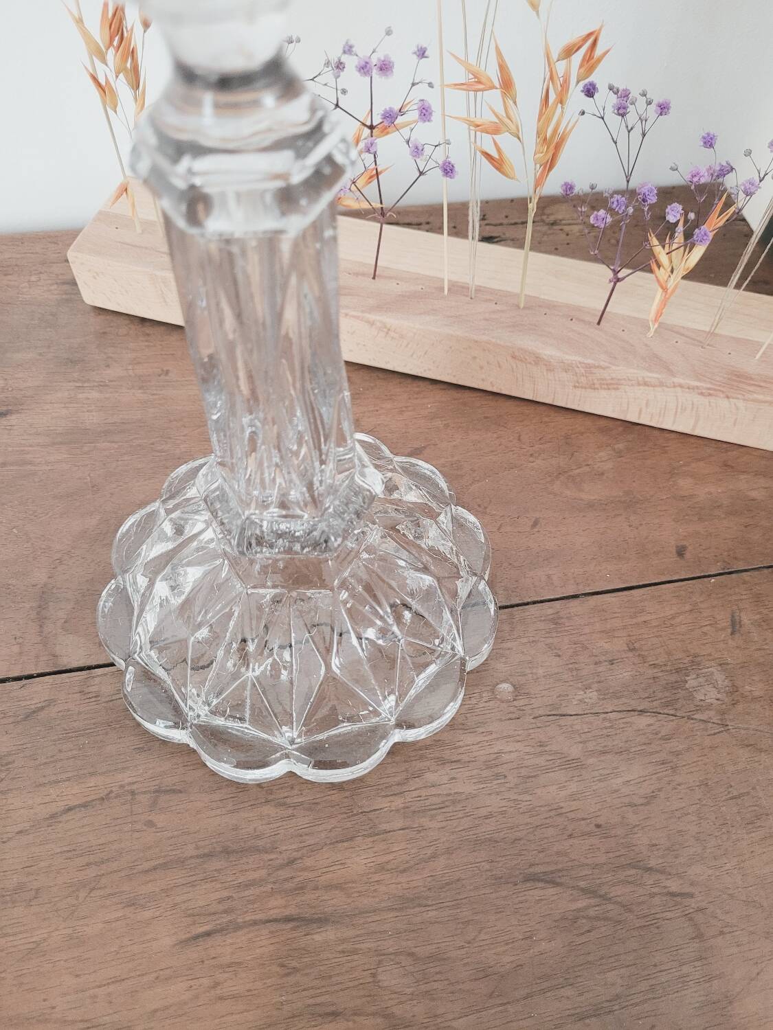 Imposing molded glass chandelier