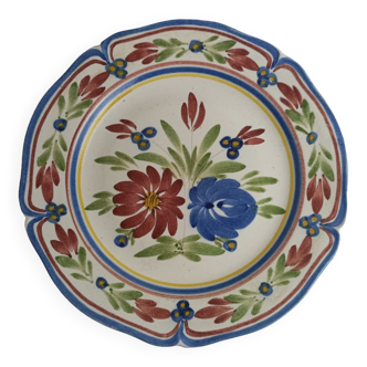 Plate with floral decoration Keraluc Vintage 70-80's