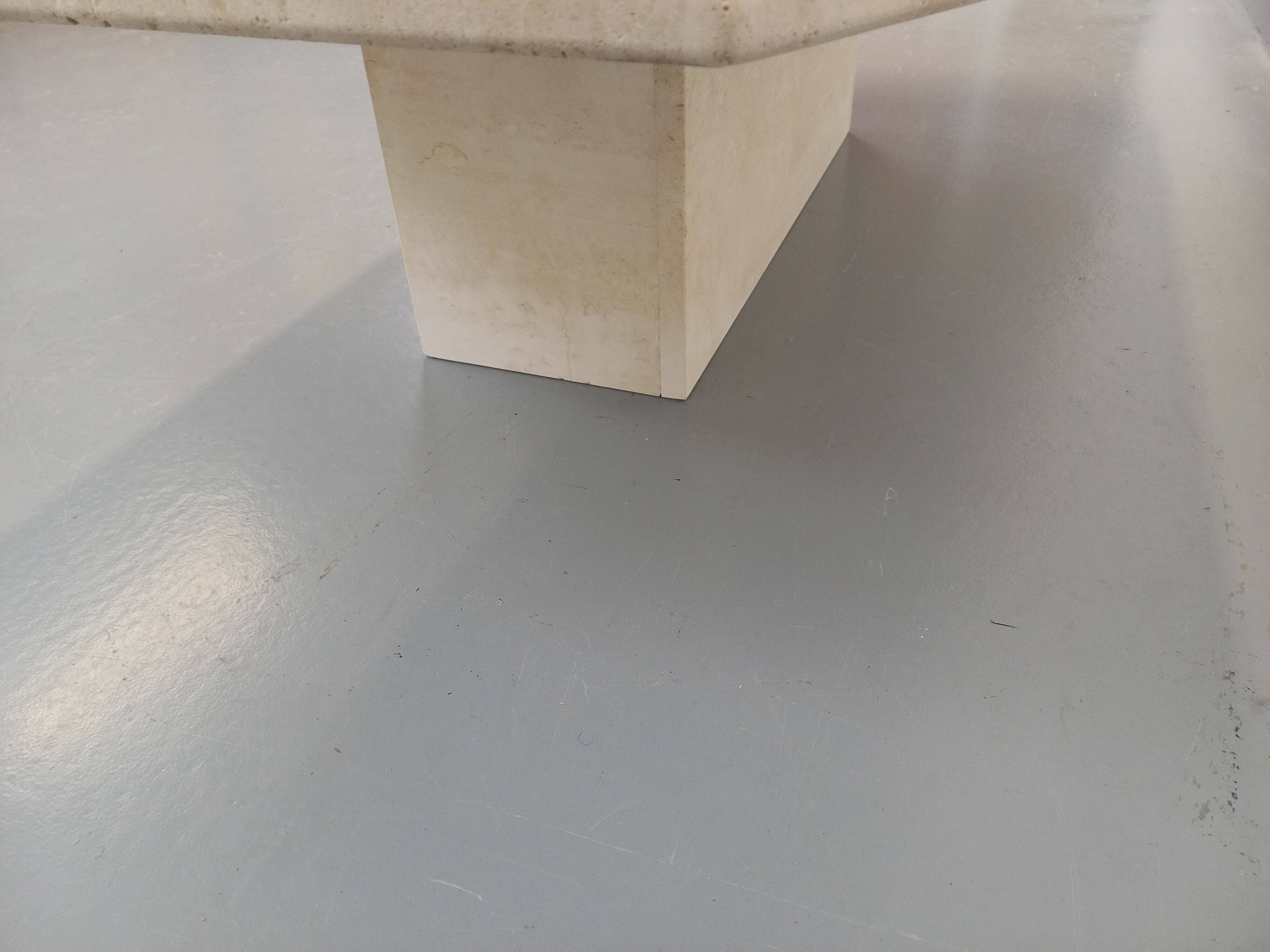Vintage travertine coffee table from the 70s 80s