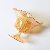 Porte-caddie en verre irisé Plissé / Vetreria Vetrart / Italie / Années 1990