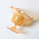 Carnival Glass Cadle Holder Plisse / Vetreria Vetrart / Italy / 1990s