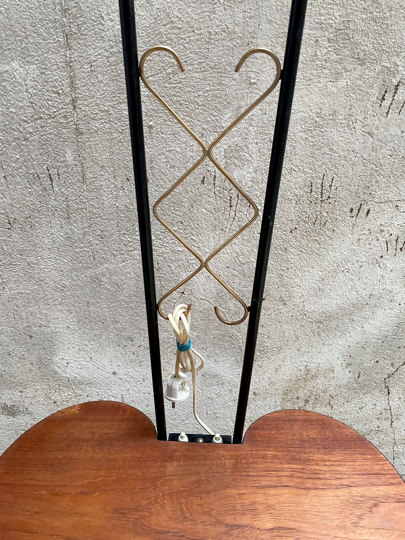 Mid century swedish floor lamp with teak table