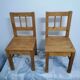 Pair of vintage wooden children's chairs