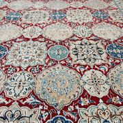 Tapis vintage noué main en laine vierge et soie, années 1960