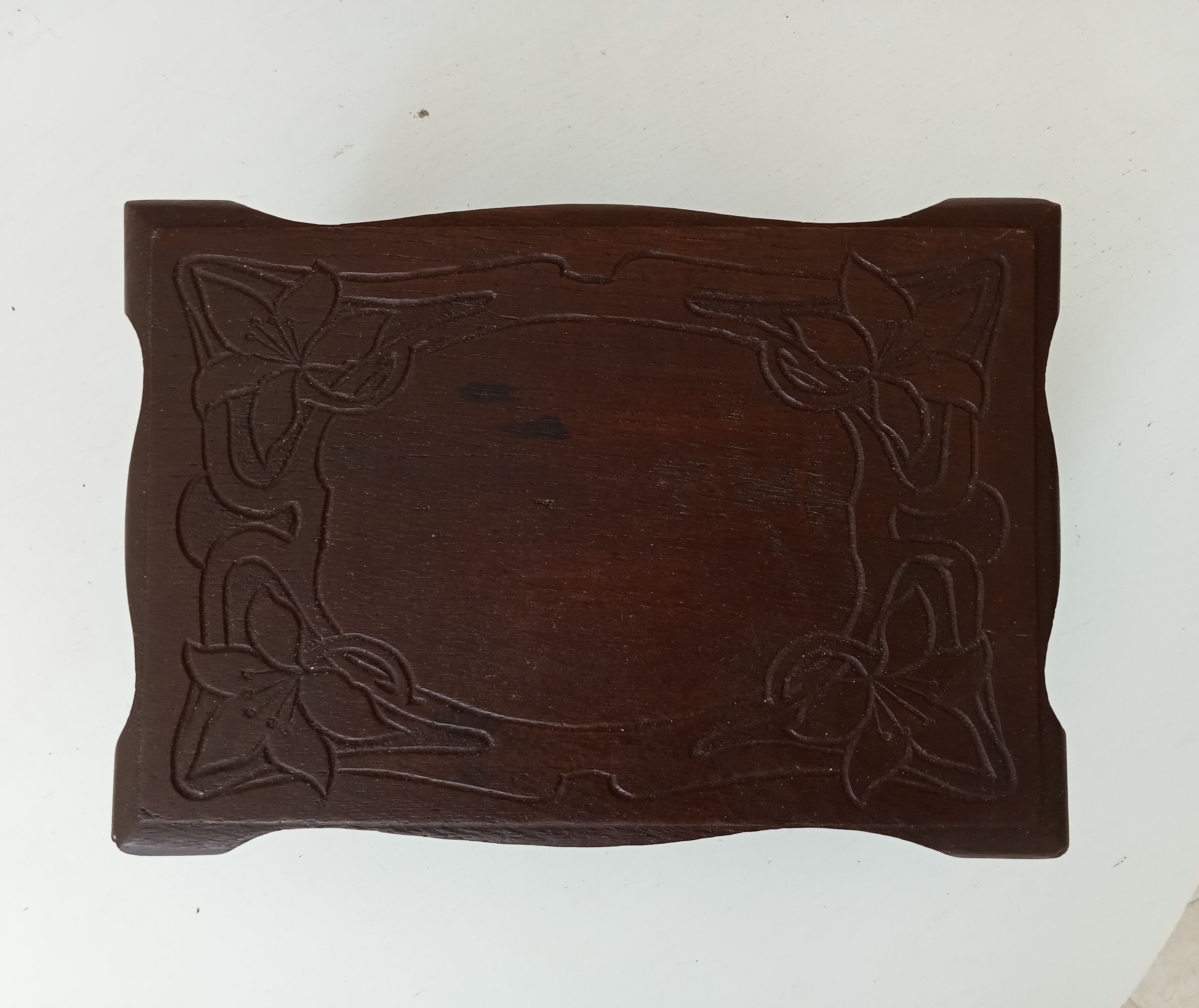 Antique carved wooden stool