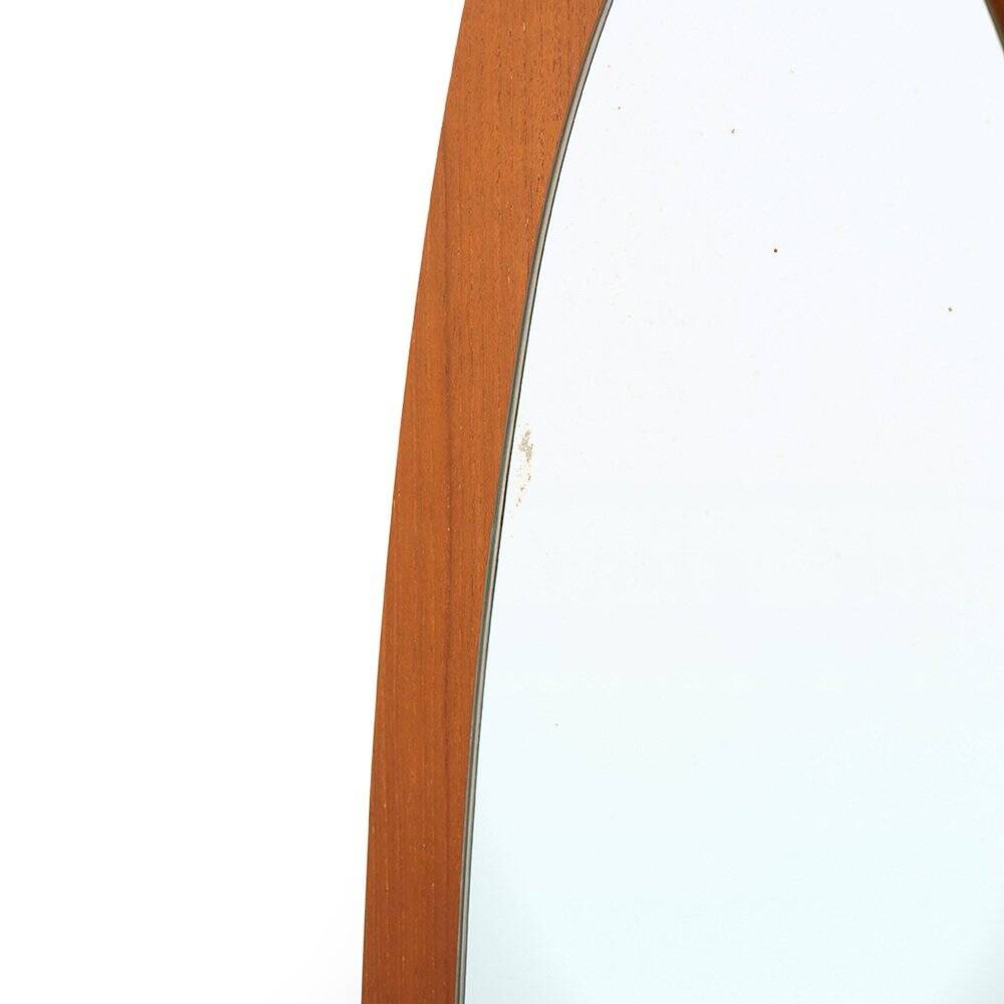 Miroir avec cadre en contreplaqué courbé, années 1960