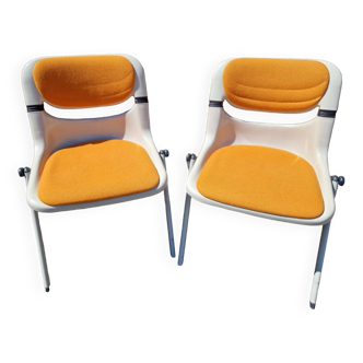 Duo of Dorsal chairs by E Ambasz and G Piretti for OpenArk in 1990