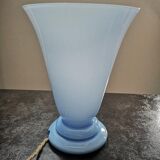 Lampe de table ancienne signée en opaline 1930 Art déco