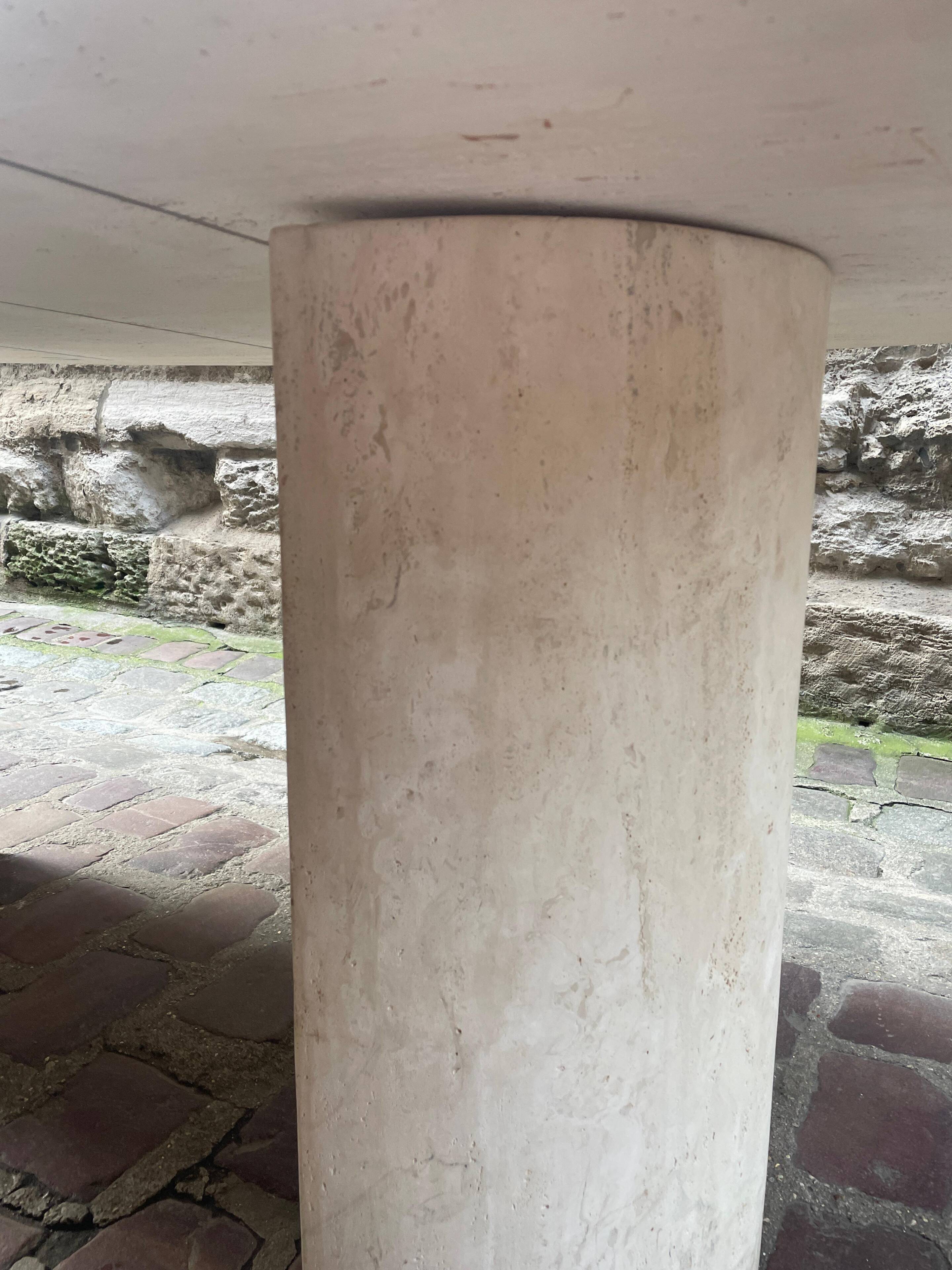 Table en travertin des années 60