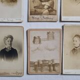 Set of 21 old photographic portraits from the end of the 19th century to the beginning of the 20th century