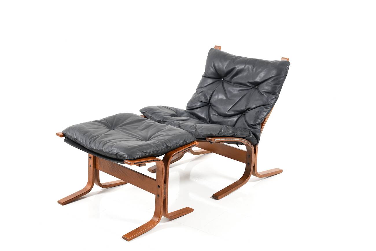 Lounge Chair and Ottoman by Ingmar Relling for Westnofa